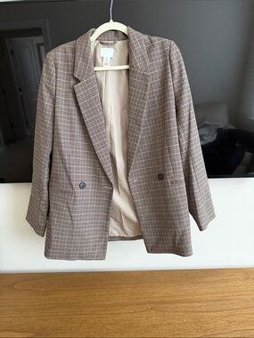 H&M Brown Checked Men's Blazer